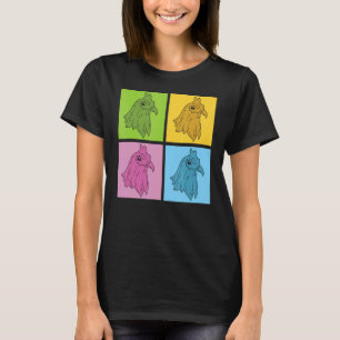 Farming Poultry Bird Animal  Farmer Pop Art Chicke T-Shirt