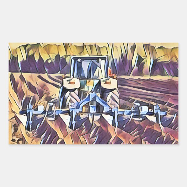 FARMING  RECTANGULAR STICKER (Front)