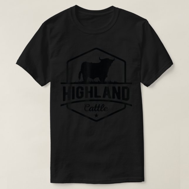 Farming Scottish Highland Cow For Cattle Farmer  T-Shirt (Design Front)