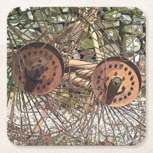 FARMING SQUARE PAPER COASTER