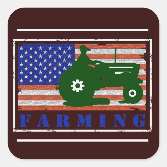 Farming Square Sticker (Front)