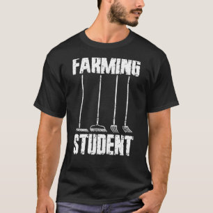 Farming Student  Farm Tractor Farming Farmer In Tr T-Shirt