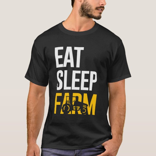 Farming T-Shirt Eat Sleep Farm Long Sleeve (Front)