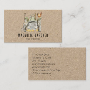 Farming Tractor Chickens Organic Gardening   Business Card