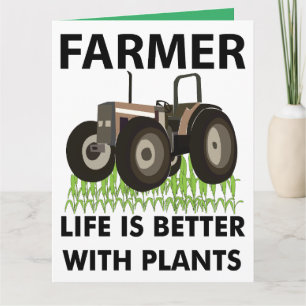 Farming Tractor Field Farmer Greeting Card
