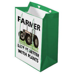 Farming Tractor Field Farmer Medium Gift Bag