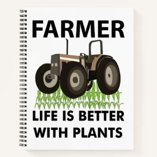 Farming Tractor Field Farmer  Notebook