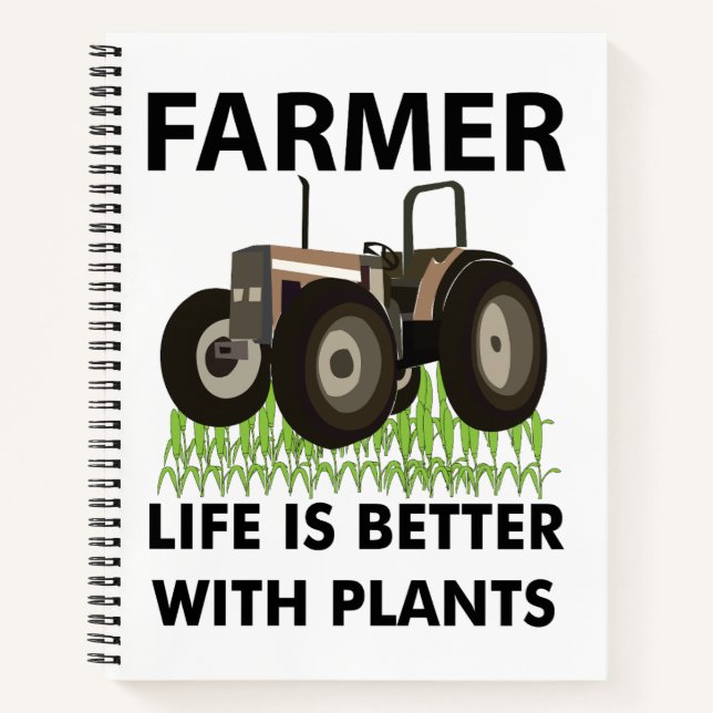 Farming Tractor Field Farmer  Notebook (Front)