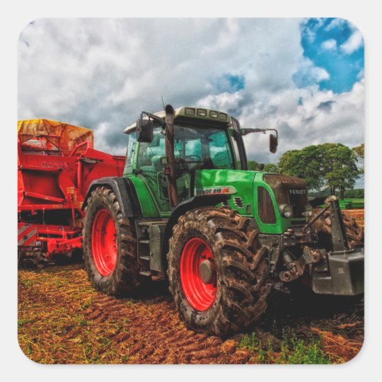 Farming Tractor Photo Sticker