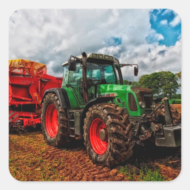 Farming Tractor Photo Sticker (Front)