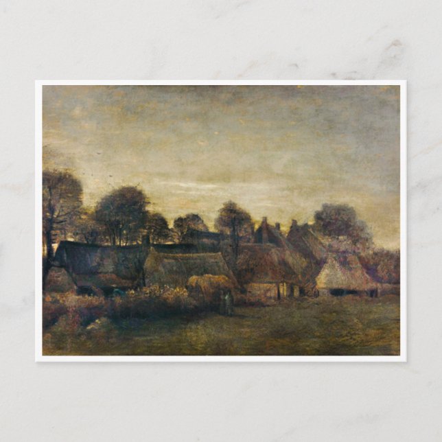 Farming Village at Twilight (1884) Postcard (Front)