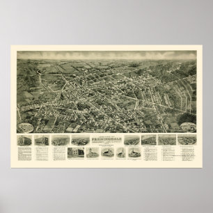 Farmingdale, NY Panoramic Map - 1925 Poster