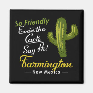 Farmington Cactus Funny Retro Magnet