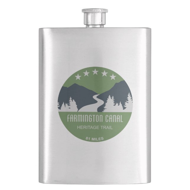 Farmington Canal Heritage Trail Hip Flask (Front)