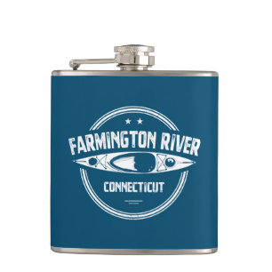 Farmington River Connecticut Kayaking Hip Flask