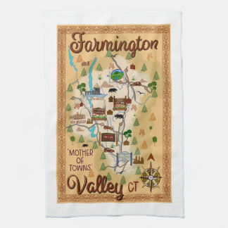 Farmington Valley, Connecticut, Mother of Towns Tea Towel