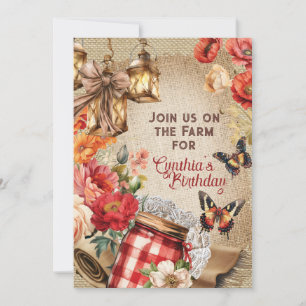 Farmland Chic Party Invitation
