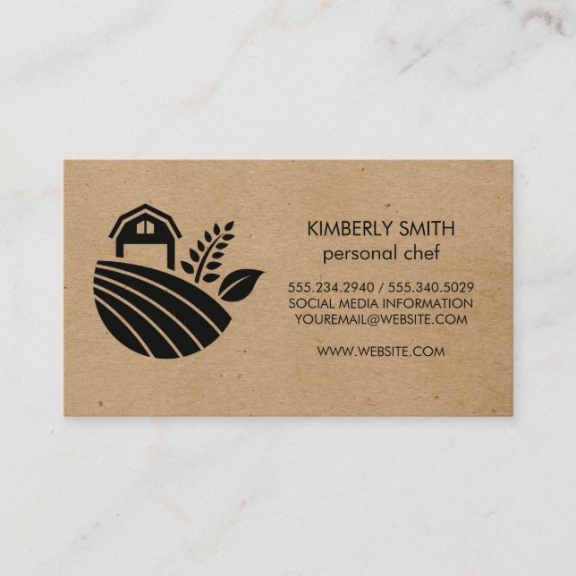 Farmland Icon Business Card (Front)
