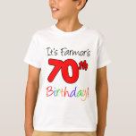 Farmor's 70th Birthday Swedish Grandmother T-Shirt<br><div class="desc">It's Farmor's 70th Birthday cute design. A great design for a grandchild to wear during their Swedish Grandmother's seventieth celebration! Celebrate a Swedish grandma's 70th milestone birthday with the grandchildren wearing this cute design. Great for Farmor's (Swedish Father''s Mother) surprise 70th birthday party!</div>