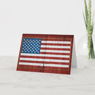 Farms   American Flag Barn Mural Card