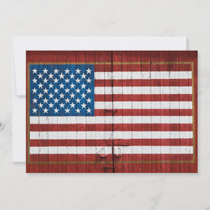 Farms   American Flag Barn Mural Thank You Card