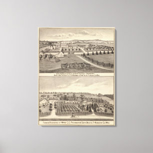 Farms and creamery, Salem and Bristol Tp Canvas Print