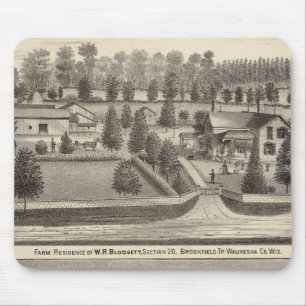Farms and residences of WR Blodgett & GC Daubner Mouse Mat