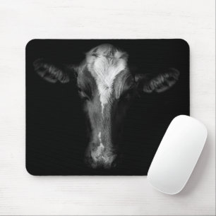 Farms B&W Cow Head Shot Mouse Mat