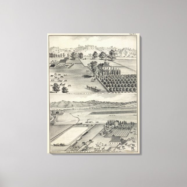 Farms, Capay Valley, Madison Canvas Print (Front)