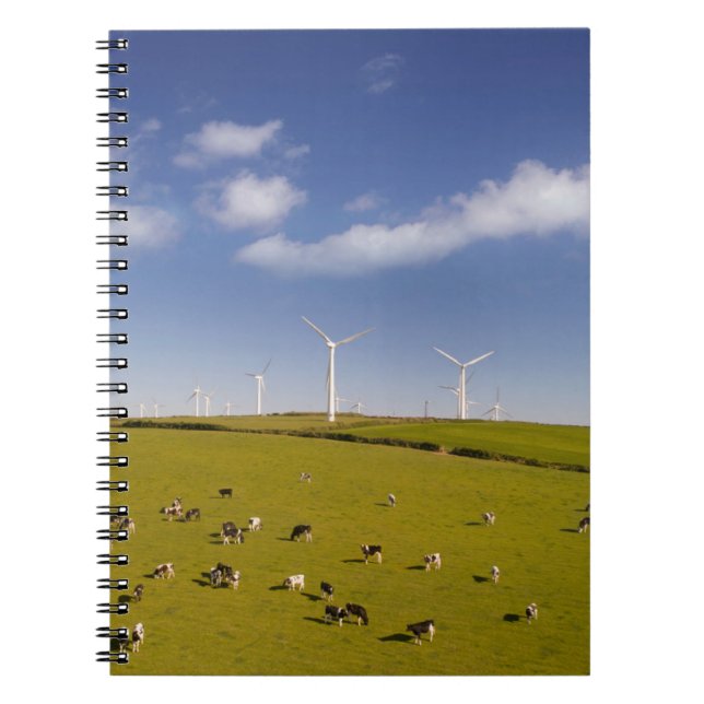 Farms | Cows Near Windmill Farm Notebook (Front)