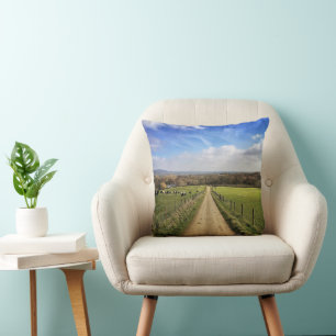 Farms   English Countryside Dirt Road Cushion