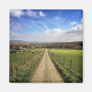Farms English Countryside Dirt Road Magnet