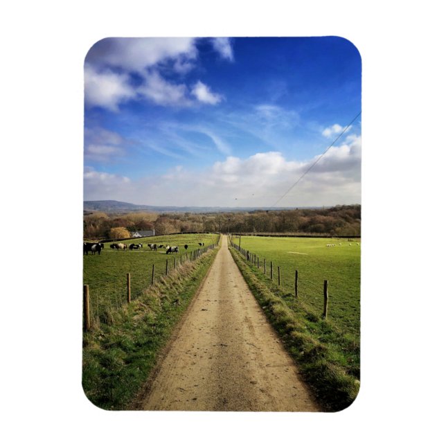Farms | English Countryside Dirt Road Magnet (Vertical)