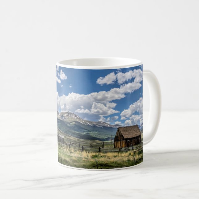 Farms | Farm Below the Colorado Mountains Coffee Mug (Front Right)