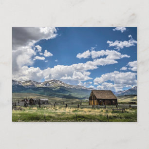 Farms Farm Below the Colorado Mountains Postcard
