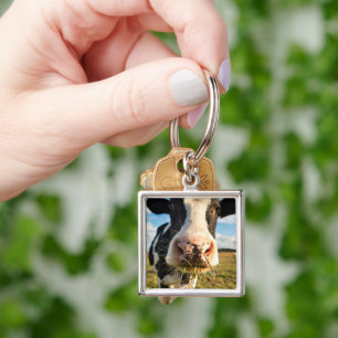Farms Holstein Cow Chewing Key Ring