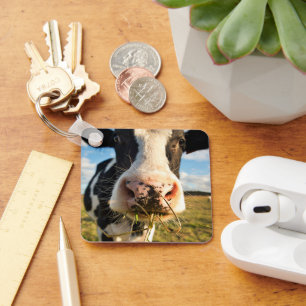 Farms Holstein Cow Chewing Key Ring