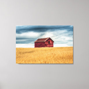 Farms   Old Red Barn Canvas Print