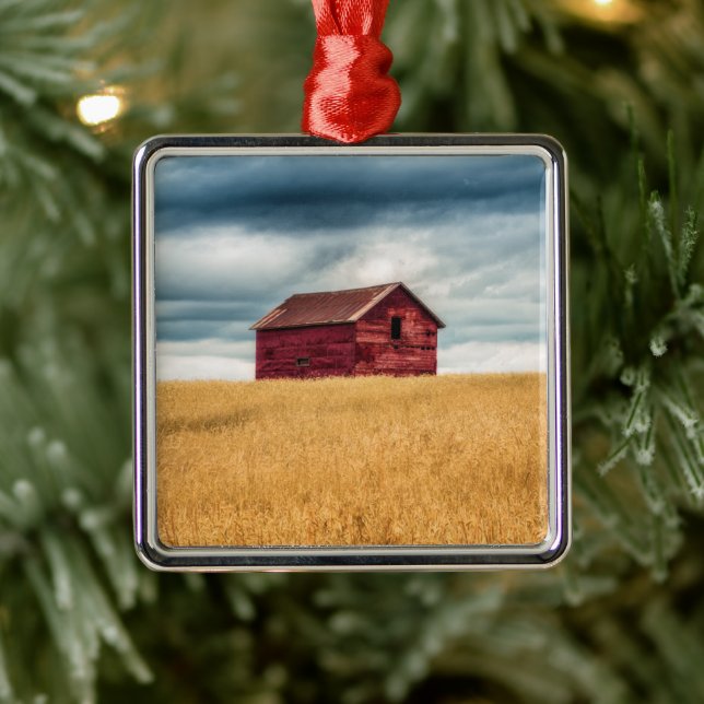 Farms | Old Red Barn Metal Tree Decoration (Tree)