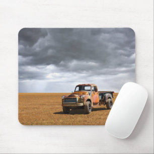 Farms Old Truck in Field Mouse Mat