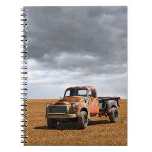 Farms   Old Truck in Field Notebook