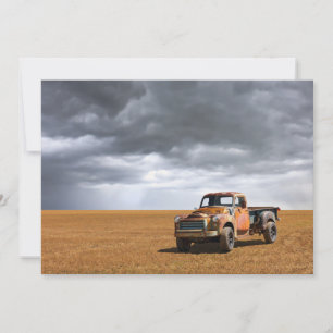Farms   Old Truck in Field Thank You Card