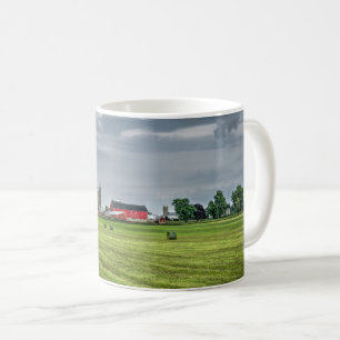 Farms   Red Barn & Silo in Spring Coffee Mug