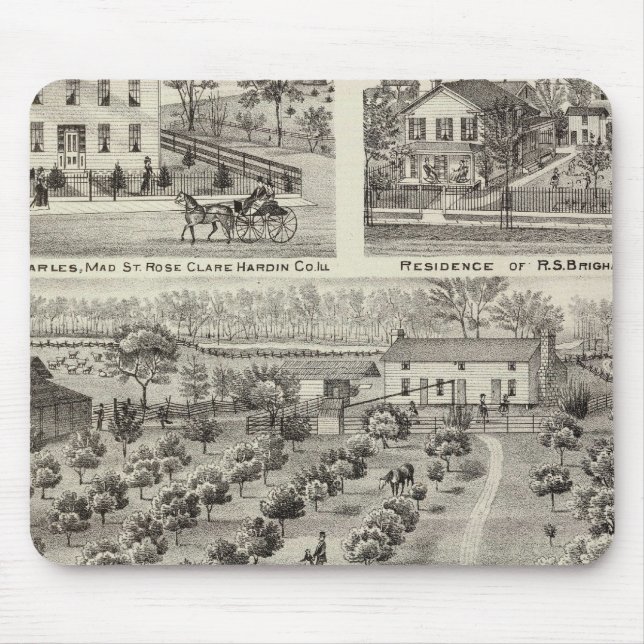 Farms & residences in Hardin County and Cairo Mouse Mat (Front)