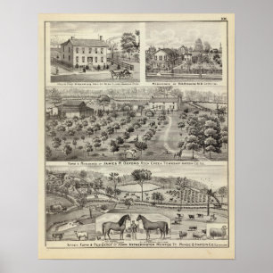 Farms & residences in Hardin County and Cairo Poster