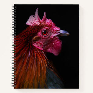 Farms Rooster Head Shot Notebook