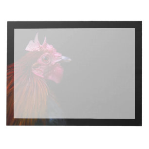 Farms Rooster Head Shot Notepad