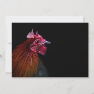 Farms Rooster Head Shot Thank You Card