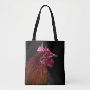 Farms Rooster Head Shot Tote Bag