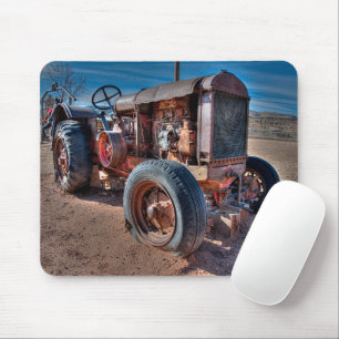 Farms   Rusty Antique Tractor Mouse Mat